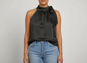 satynowy top pod marynarkę: Papaya, Bluzka damska, rozmiar XL — 6