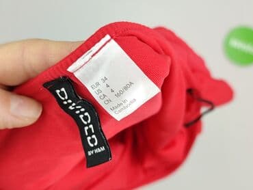 czerwona obcisła sukienka h: H&M, Жіноча блуза, розмір XS — 4