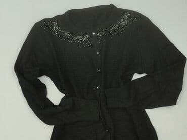 czarny sweter oversize: Kardigan damski, rozmiar S — 1