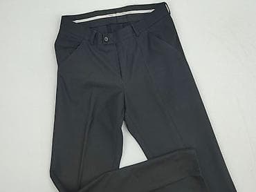 Męskie spodnie garniturowe w kolorze czarnym. - Fason: klasyczny