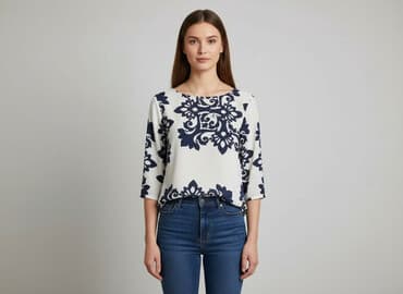 bluzka damska z nadrukiem: Жіноча блуза, розмір M — 1