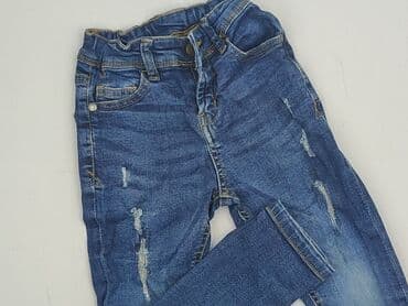 jeansy z dziurami dziecięce: Spodnie jeansowe, Little kids, 3-4 lat, 104, stan - Bardzo dobry — 1