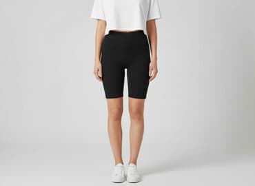 dopasowane krótkie spodenki damskie: Legginsy Krótkie damskie, rozmiar S — 1