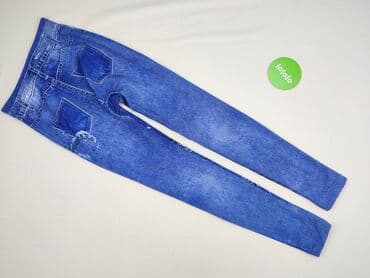 legginsy damskie niebieskie: Legginsy Eleganckie damskie, rozmiar M — 3