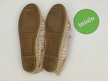 comfortable buty: Damskie espadryle w kolorze pudrowego różu z ozdobną, ażurową cholewką — 3