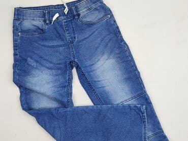 biale spodnie chłopięce: Jeans, Y.F.K., 11 years, 146, condition - Perfect — 1