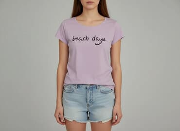 lilac t shirty: Sinsay, Women`s T-shirt, size L — 1