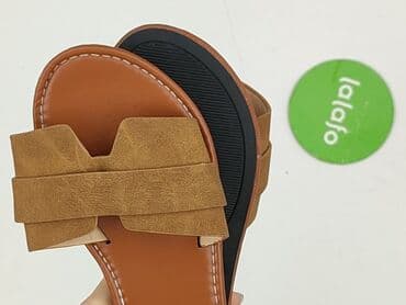 czerwone sandały na koturnie ccc: Klapki damskie, 36 — 8