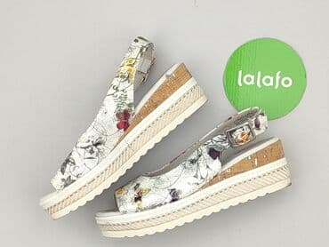 czerwone sandały na słupku ccc: Jana, Sandały damskie, rozmiar 36 — 3