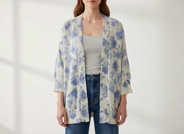 sweter w kwiaty zara: Zara, Kardigan damski, rozmiar M — 6