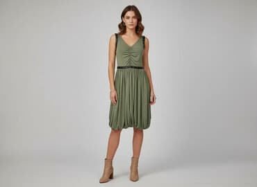 sukienki khaki na wesele: Sukienka damska, rozmiar S — 7