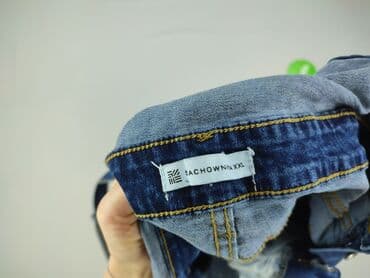 spodnie z dziurami plus size: Denim, Ogrodniczki damskie, 2XL — 4