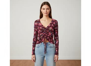 bershka bluzka z dekoltem: Bershka, Women's blouse, size M — 1