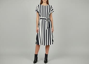 kopertowa sukienki midi: Sukienka damska, rozmiar S — 1