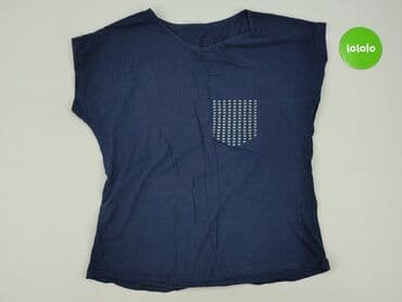 granatowy t shirty oversize: T-shirt damski, rozmiar 3XL — 2