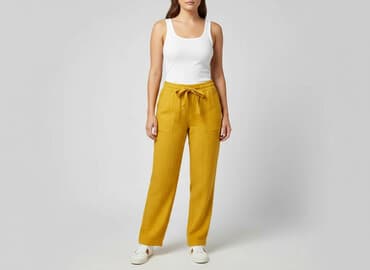 joggery lniane damskie: Primark, Spodnie materiałowe damskie, rozmiar XL — 7