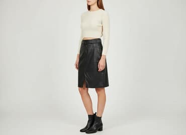 spódnice czarne eko skóra: QUIOSQUE, Spódnica damska, rozmiar M — 1