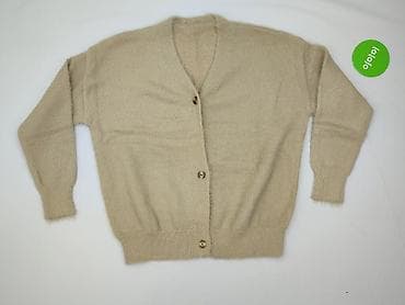 beżowe ponczo: Kardigan damski, rozmiar L — 2