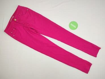 różowe jeansy damskie: Jeansy damskie, rozmiar L — 2