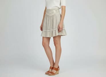 spódnice długie beżowa: Spódnica damska, rozmiar L — 6