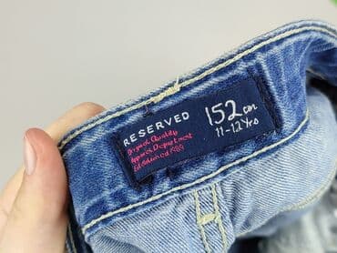 stradivarius spodnie woskowane: Spodnie jeansowe, Reserved, 12 lat, 152, stan - Idealny — 4