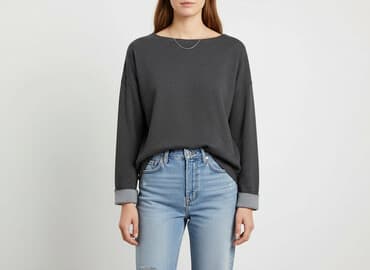 szara bluza z kapturem hm: H&M, Bluza damska
, rozmiar S — 8