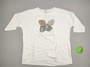 bluzki oversize plus size: T-shirt damski, rozmiar One size — 2