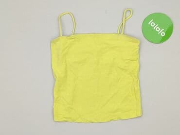 bluzka żółta w czarne paski: Gina Tricot, Top damski, rozmiar XS — 2