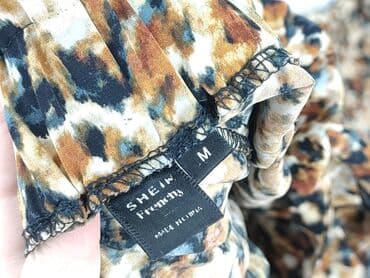 spodnie w krowie łaty: Material trousers for women, size M — 5