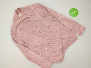 sweter w paski z serduszkiem: Kardigan damski, M — 2