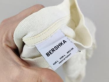 bluzki czarne basic: Bershka, T-shirt damski, rozmiar L — 6