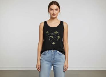 czarne t shirty damskie w serek: House, T-shirt damski, rozmiar S — 7