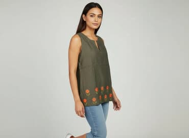 zielona koszulka zara: Top damski, rozmiar M — 6