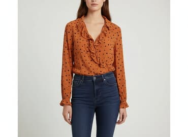bluzki damskie pomarańczowa: Bluzka damska, rozmiar L — 6