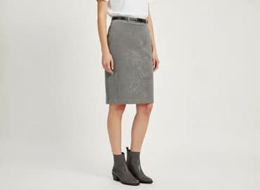 sztruksowa spódnice midi: Spódnica damska, rozmiar S — 1