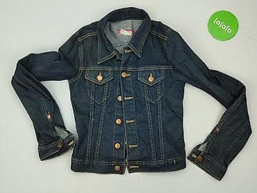 crop kurtki: H&M, Kurtka jeansowa damska, rozmiar 2XS — 2