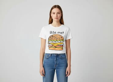hamburger t shirty: Sinsay, T-shirt damski, rozmiar M — 8