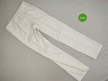 biale szerokie jeansy: FlashLights, Spodnie materiałowe damskie, rozmiar XL — 3