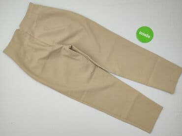 zara spodnie beżowe z wysokim stanem: Zara, Material trousers for women, size M — 4