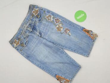 jeansy z haftami: Spodnie 3/4 damskie, rozmiar M — 2