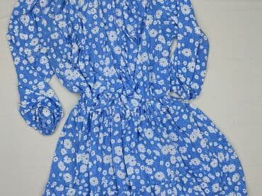 niebieska sukienka z długim rękawem: Women`s dress, size S — 2