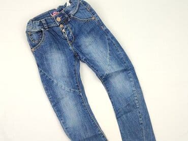 obcisłe jeansy z wysokim stanem: Jeans, 4-5 years, 104/110, condition - Perfect — 1