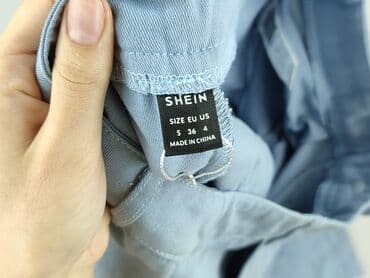 biale szerokie jeansy: Shein, Spodnie materiałowe damskie, rozmiar S — 5