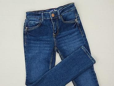 czapki 4f: Spodnie jeansowe, Okaidi, 9 lat, 128/134, stan - Idealny — 1