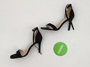 czarne sandały na słupku vices: Vinceza, Sandały damskie, rozmiar 39 — 3