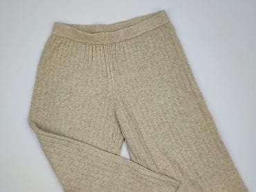 zuzyte majtki: Damskie dzianinowe spodnie culotte w kolorze beżowym. - Krój: szeroka — 1