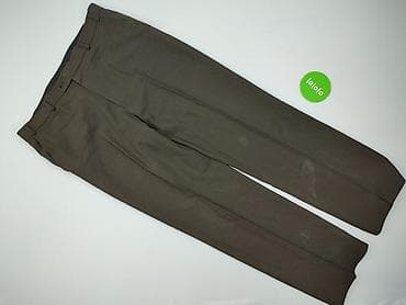 ciuchy uzywane: Męskie spodnie garniturowe - Kolor: ciemny brąz/khaki - Krój — 2