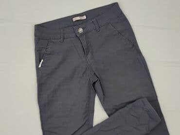 szare szerokie jeansy: M.Sara, Spodnie materiałowe damskie, rozmiar S — 1