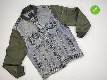 bomberka pull and bear: Kurtka męska Bershka – hybrydowa jeans/nylon, rozmiar M - Fason — 2