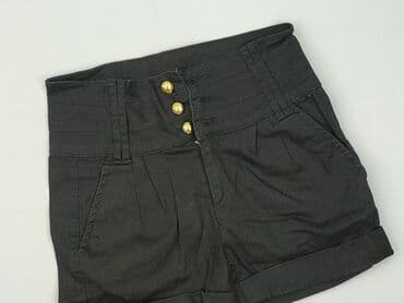 krótkie czarne spodenki z wysokim stanem: Pieces, Szorty damskie, rozmiar S — 1